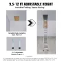 Attic Ladder Foldable, 158.8 kg Capacity, 57.15 cm x 160 cm, Multi-Purpose Aluminium Extension, Lightweight and Portable, Fits 2