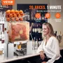 Commercial Orange Juicer Machine, 120W Automatic Juice Extractor, Stainless Steel Orange Squeezer for 20 Oranges Per Minute, wit