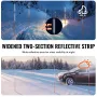 Driveway Markers, 100PCS 122 cm, 0.79 cm Diameter, Orange Fiberglass Poles Snow Stakes with Reflective Tape, 30.48 cm Steel Dril