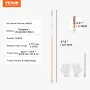 Driveway Markers, 100PCS 122 cm, 0.79 cm Diameter, Orange Fiberglass Poles Snow Stakes with Reflective Tape, 30.48 cm Steel Dril