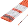 Driveway Markers, 100PCS 122 cm, 0.79 cm Diameter, Orange Fiberglass Poles Snow Stakes with Reflective Tape, 30.48 cm Steel Dril