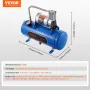 12V Air Compressor with Tank 1.6 Gallon/6 L, Train Horn Air Compressor, 120 psi Working Pressure Onboard Air Compressor System f