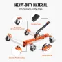 Ratcheting Wheel Dolly 1360 kg Auto Truck Vehicle Moving Lift Jack 2 Pack