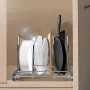 Pan og pot rack, udvidelig træk ud under kabinetarrangør