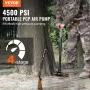 PCP-håndpumpe, 4 trin, 30MPa 4500 psi Højtryk PCP Air Rifile