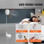 Foldbar oscillerende stående fan 203,2 mm med fjernbetjening