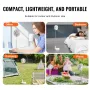 8 Inch Foldable Oscillating Standing Fan with Remote Control, 4 Speed Adjustable Portable Desk Quiet Fan, 7200mah Rechargeable U