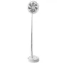 8 Inch Foldable Oscillating Standing Fan with Remote Control, 4 Speed Adjustable Portable Desk Quiet Fan, 7200mah Rechargeable U