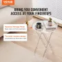 Acrylic Folding Tray Table, Acrylic End Table with Folding X Leg, Clear Acrylic Side Table for Coffee, Drink, Food, Snack used i