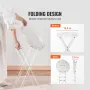 Acrylic Folding Tray Table, Acrylic End Table with Folding X Leg, Clear Acrylic Side Table for Coffee, Drink, Food, Snack used i