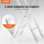 Acrylic Folding Tray Table, Acrylic End Table with Folding X Leg, Clear Acrylic Side Table for Coffee, Drink, Food, Snack used i