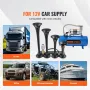 Train Horns Kit, 4 Trumpet Air Horn Kit, 150dB Train Horns for Pickup Trucks, 12V 120 psi Air Compressor 1.6 Gal/6 L Tank with G