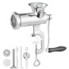 Manual Meat Grinder, 304 Stainless Steel Hand Meat Grinder with Steel Table Clamp, Meat Mincer Sausage Maker & 2 Cutting