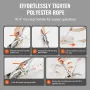 Rope Puller, 3/4 Ton (750 kg) Pulling Capacity, with 30.48 m of 1.52 cm dia. Rope, 2 Hook, Come Along Winch, Heavy Duty Ratchet 
