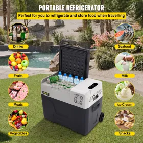 Car Refrigerator 40L Compressor Portable Small Refrigerator Car Refrigerator Freezer Vehicle Car Truck RV Boat Mini Electric