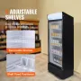 Commercial Merchandiser Refrigerator, 9.7 Cu.Ft / 275L Beverage Refrigerator Cooler Merchandiser, Glass Door Display Refrigerato