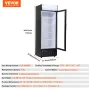 Commercial Merchandiser Refrigerator, 9.7 Cu.Ft / 275L Beverage Refrigerator Cooler Merchandiser, Glass Door Display Refrigerato