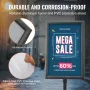 Pedestal Sign Holder, 11 x 17 Inch Vertical and Horizontal Adjustable Poster Stand, Heavy-Duty Floor Standing Sign Holder with M