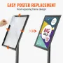 Piedestal Sign Holder, 11 x 17 tommer lodret og vandret
