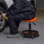 Mekanisk afføring, 250 lbs rullende pneumatisk creeper