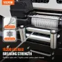 Galvanized Steel Winch Cable, 9.5 mm x 22.86 m 6,895 kg Breaking Strength, Wire Winch Rope with Swivel Hook, Towing Cable Heavy 