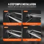 Galvanized Steel Winch Cable, 9.5 mm x 22.86 m 6,895 kg Breaking Strength, Wire Winch Rope with Swivel Hook, Towing Cable Heavy 