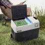 Car Refrigerator, 12 Volt Car Refrigerator Fridge, 40 L Single Zone Portable Freezer with Wheels and Handle, -4℉-68℉, 12/24V DC 