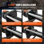 Synthetic Winch Rope, 6.35 mm x 15.24 m 4,536 kg Synthetic Winch Line Cable Rope with Protective Sleeve + Stopper + Forged Winch