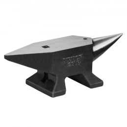 Enkelt horn Anvil, 22 kg støbt stålammel, høj hårdhed robust rundt horn Anvil smed, stor bordplade og stabil base,