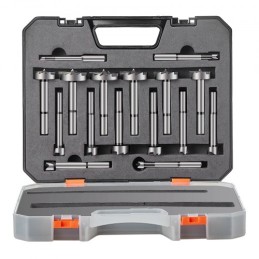 Forstner Bit Set, 16 Pcs Forstner Drill Bits Set, 1/4" to 1-5/8", Carbon Steel, with Universal Round Shank, Forstner Drill Bit