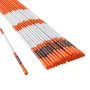 Driveway Markers, 50 PCS 122 cm, 0.79 cm Diameter, Orange Fiberglass Poles Snow Stakes with Reflective Tape, 30.48 cm Steel Dril