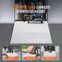 Door Threshold Ramp, 15.2 cm Rise, 363 kg Load Capacity, Door Ramp for Wheelchairs, Aluminum Threshold Ramp for Doorways, Adjust