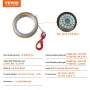 Galvaniseret stålvinsch -kabel, 3/8 tommer x 50 fod 15.200 lbs