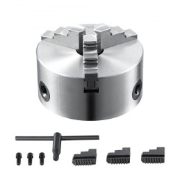 3-Jaw Lathe Chuck, 6'', Self-Centering Lathe Chuck, 0.14- 6.3 in/3.5-160 mm Clamping Range with T-key Fixing Screws Reversible