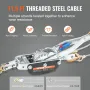 Come Along Winch, 5 Ton (5,000 kg) Pulling Capacity, 3.5 m Steel Cable, 3 Hooks, Heavy Duty Ratchet Power Puller Tool with Dual 