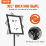 Piedestal Sign Holder, 8,5 x 11 tommer lodret og vandret
