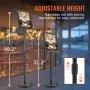 Piedestal Sign Holder, 8,5 x 11 tommer lodret og vandret