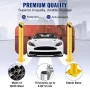 Safety Bollard Safety Barrier Bollard 4-1/2" OD 36" Height Yellow Powder Coat Pipe Steel Safety Barrier with 4 Free Anchor Bolts