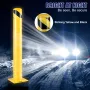 Safety Bollard Safety Barrier Bollard 4-1/2" OD 36" Height Yellow Powder Coat Pipe Steel Safety Barrier with 4 Free Anchor Bolts