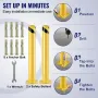 Safety Bollard, 36 Inch Height Bollard Post, 4.5 Inch Diameter Steel Pipe Safety Bollard Post, Yellow Steel Bollard, Steel Safet
