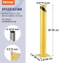 Safety Bollard, 36 Inch Height Bollard Post, 4.5 Inch Diameter Steel Pipe Safety Bollard Post, Yellow Steel Bollard, Steel Safet