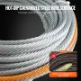Galvaniseret stålvinsch -kabel, 3/8 tommer x 100 fod 15.200 lbs