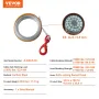 Galvaniseret stålvinsch -kabel, 3/8 tommer x 100 fod 15.200 lbs