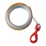Galvanized Steel Winch Cable, 9.5 mm x 30.5 m 6895 kg Breaking Strength, Wire Winch Rope with Swivel Hook, Towing Cable Heavy Du
