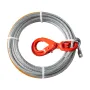 Galvanized Steel Winch Cable, 9.5 mm x 30.5 m 6895 kg Breaking Strength, Wire Winch Rope with Swivel Hook, Towing Cable Heavy Du
