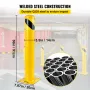 Safety Bollard, 36 Inch Height Bollard Post, 5.5 Inch Diameter Steel Pipe Safety Bollard Post, Yellow Steel Bollard, Steel Safet