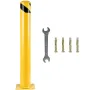 Safety Bollard, 36 Inch Height Bollard Post, 5.5 Inch Diameter Steel Pipe Safety Bollard Post, Yellow Steel Bollard, Steel Safet
