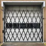 Single Folding Security Gate, 198 cm H x 229 cm W Folding Door Gate, Steel Accordion Security Gate, Flexible Expanding Security 