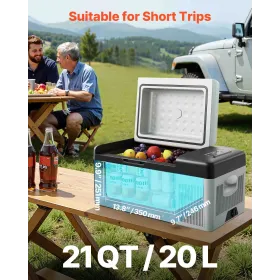Car Refrigerator 20L Compressor Portable Small Refrigerator Car Refrigerator Freezer Vehicle Car Truck RV Boat Mini Electric