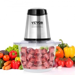 Electric Food Chopper Food Processor 5 Cup Glass Bowl Meat Grinder Mixer